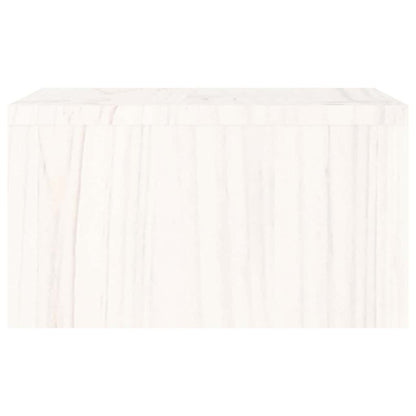 Monitor Stand White 50x27x15 cm Solid Wood Pine