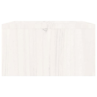 Monitor Stand White 100x27x15 cm Solid Wood Pine