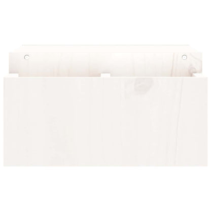 Monitor Stand White 70x27.5x15 cm Solid Wood Pine