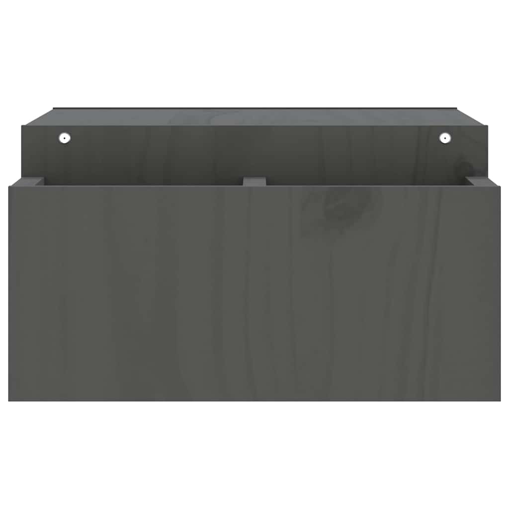 Monitor Stand Grey 70x27.5x15 cm Solid Wood Pine