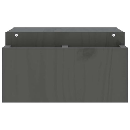 Monitor Stand Grey 70x27.5x15 cm Solid Wood Pine