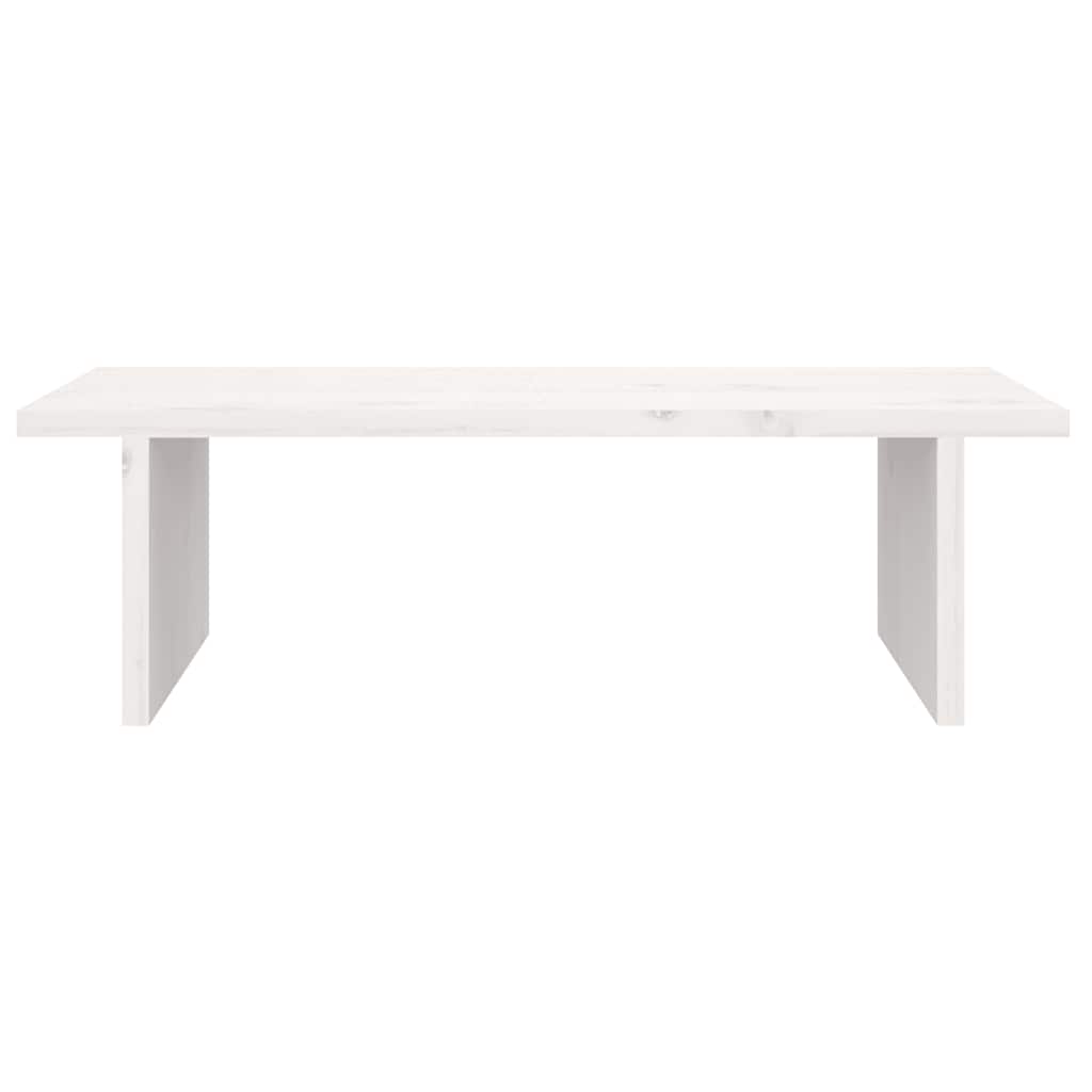 Monitor Stand White 50x27x15 cm Solid Wood Pine