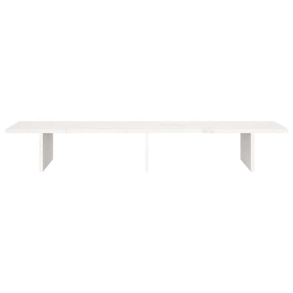 Monitor Stand White 100x27x15 cm Solid Wood Pine