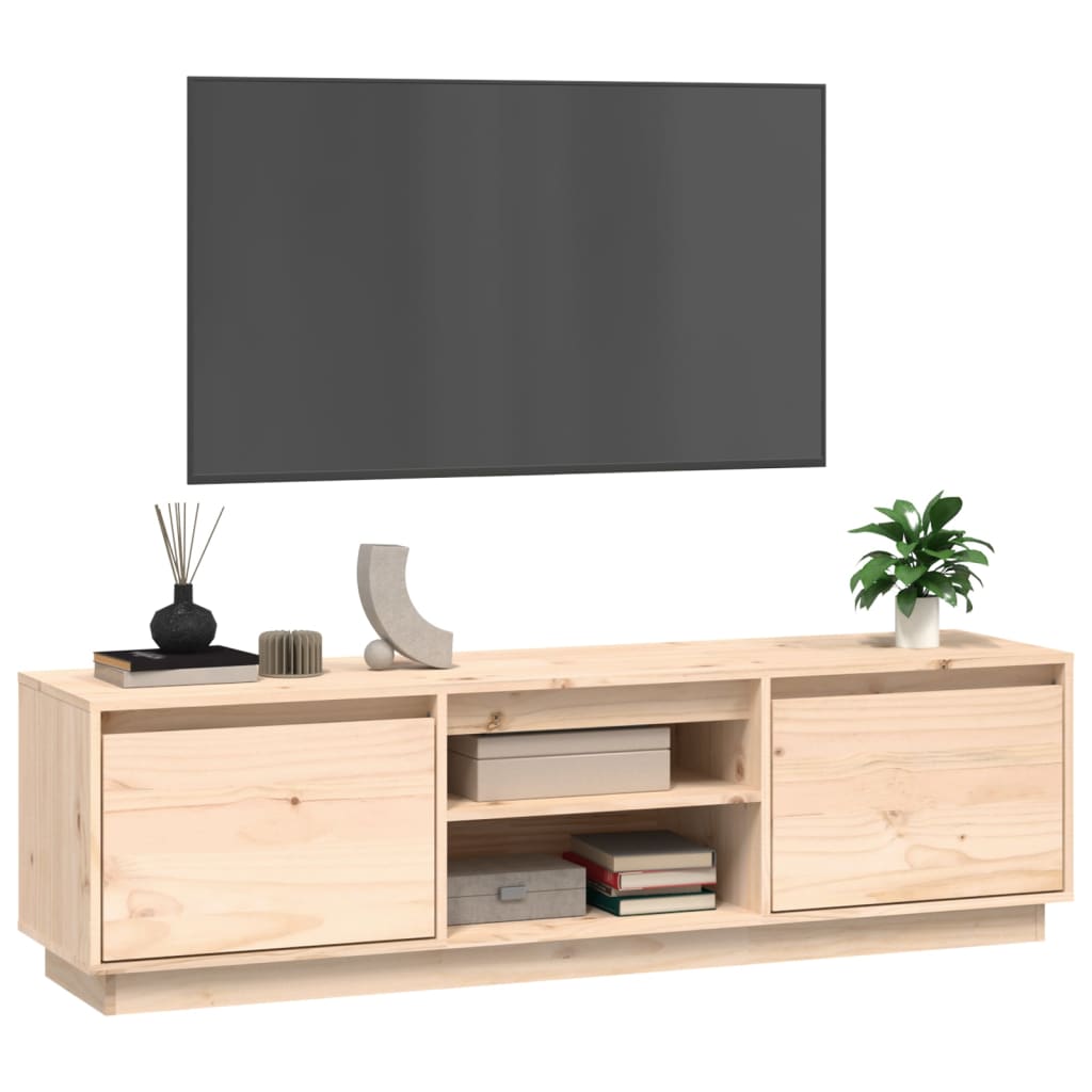 TV Cabinet 140x35x40 cm Solid Wood Pine