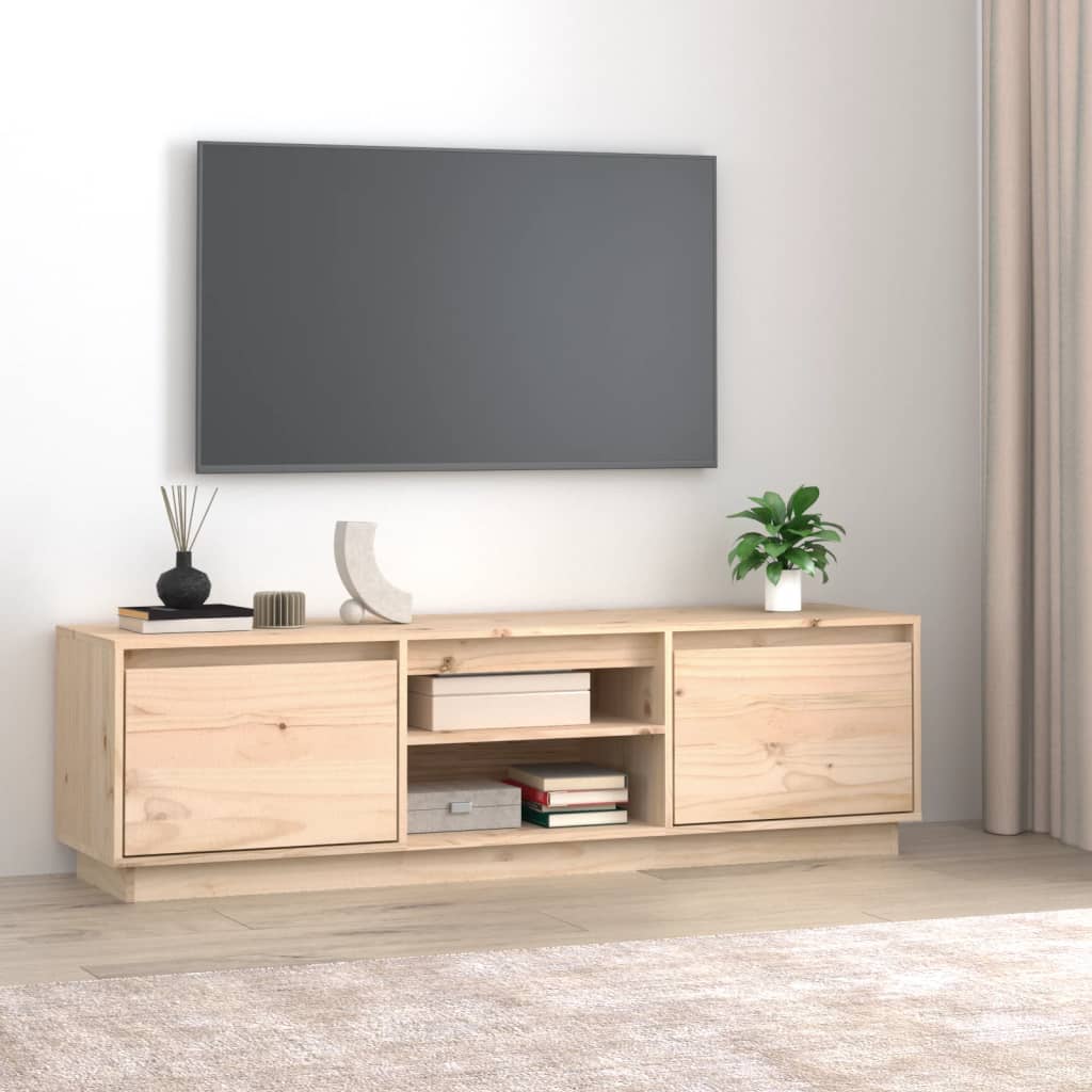 TV Cabinet 140x35x40 cm Solid Wood Pine