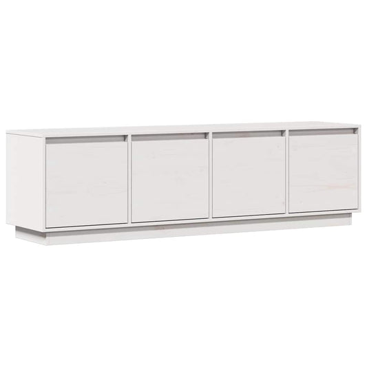 TV Cabinet | White | Solid Pine Wood | TV Cabinet | Rectangular | Modern