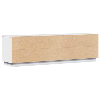 TV Cabinet White 156x37x45 cm Solid Wood Pine