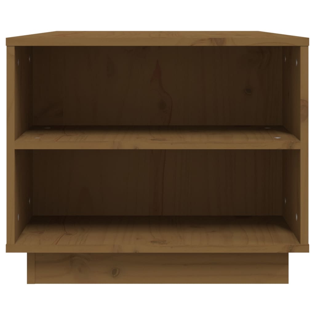 Coffee Table Honey Brown 90x49x40.5 cm Solid Wood Pine