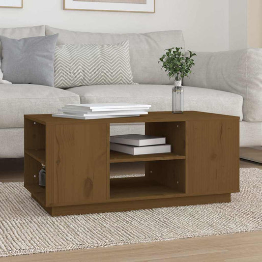 Coffee Table | Honey Brown | Solid Pine Wood | Medium | Coffee Table