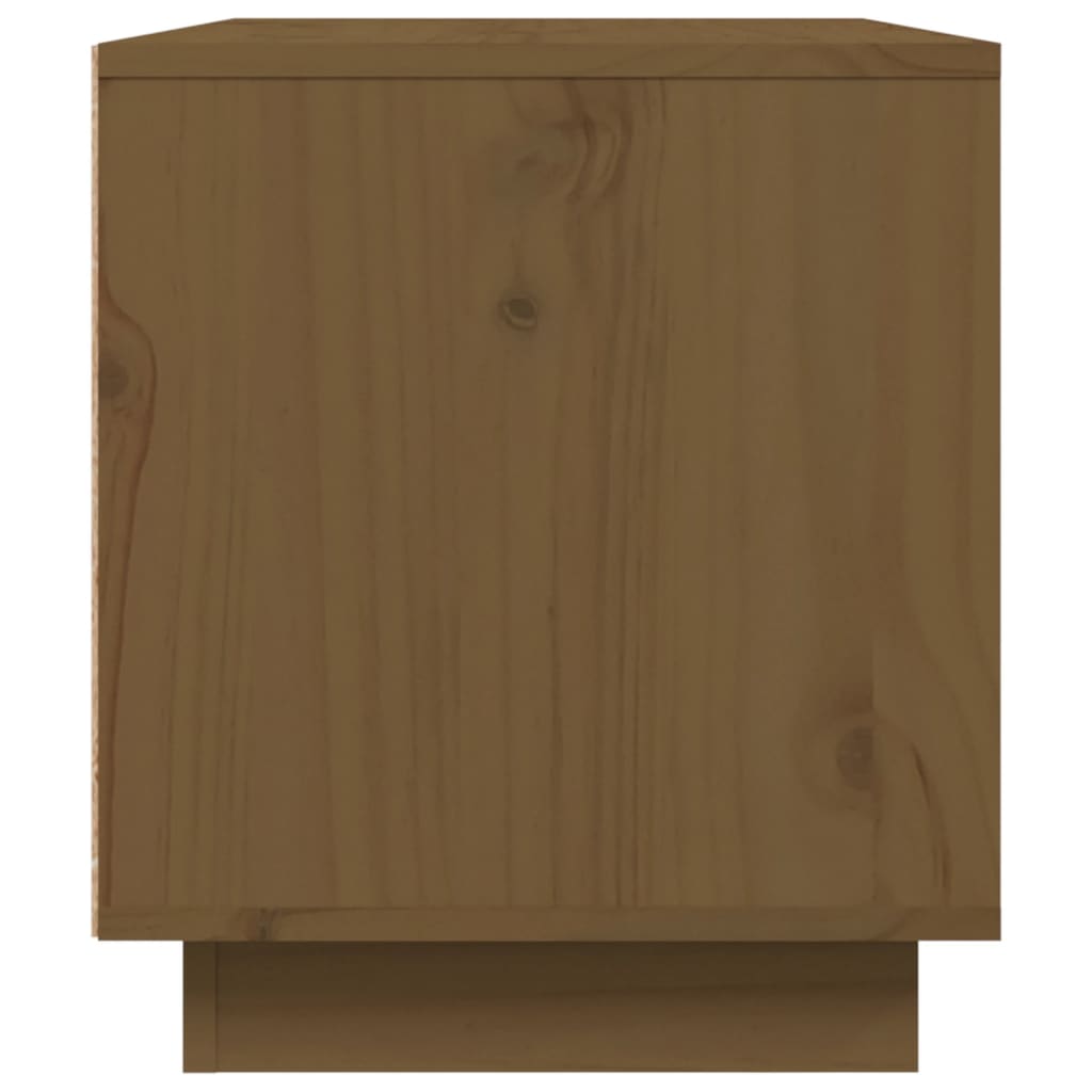TV Cabinet Honey Brown 80x35x40.5 cm Solid Wood Pine