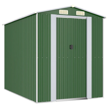 Garden Shed Green 192x274x223 cm Galvanised Steel