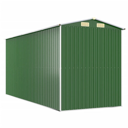 Garden Shed Green 192x440x223 cm Galvanised Steel