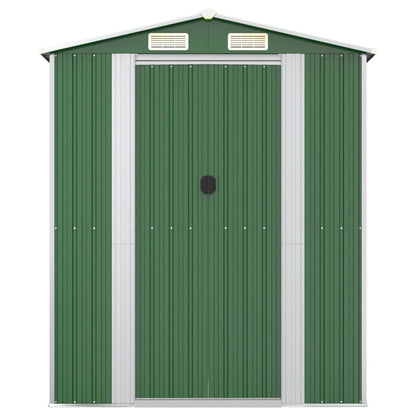 Garden Shed Green 192x689x223 cm Galvanised Steel