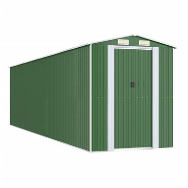 Garden Shed Green 192x772x223 cm Galvanised Steel