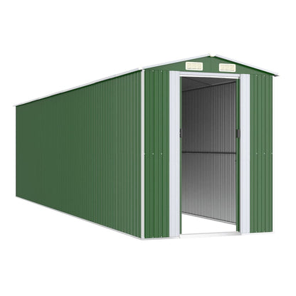 Garden Shed Green 192x772x223 cm Galvanised Steel