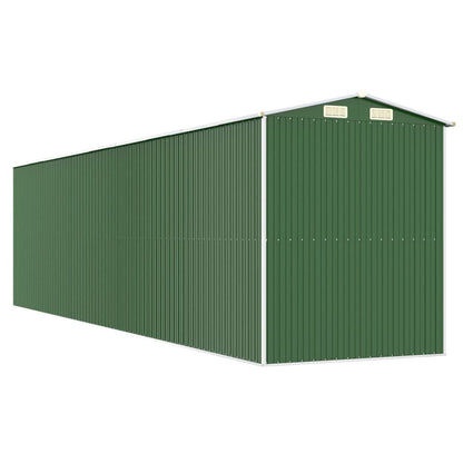 Garden Shed Green 192x772x223 cm Galvanised Steel