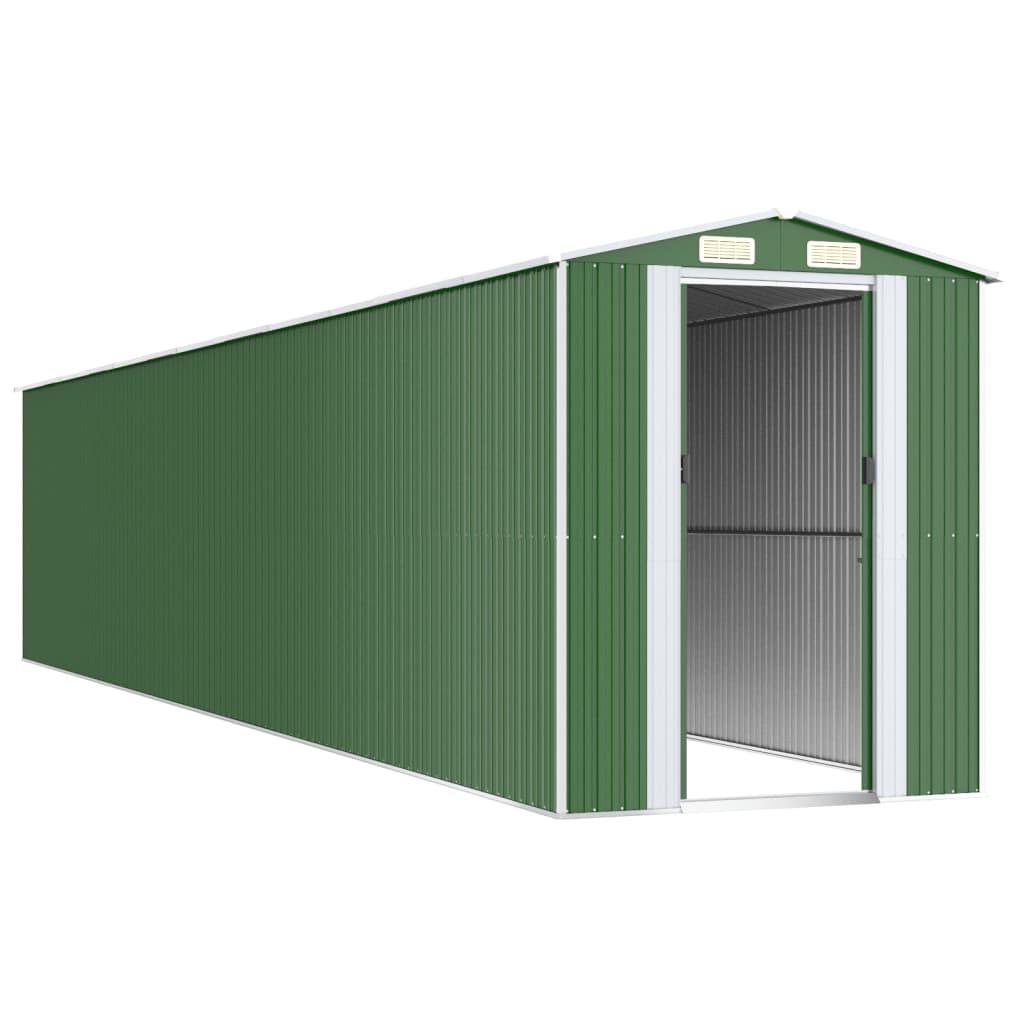 Garden Shed Green 192x1021x223 cm Galvanised Steel