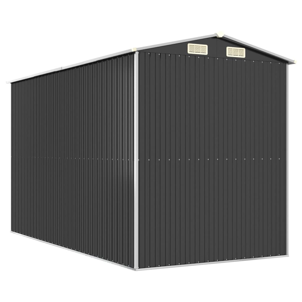 Garden Shed Anthracite 192x357x223 cm Galvanised Steel