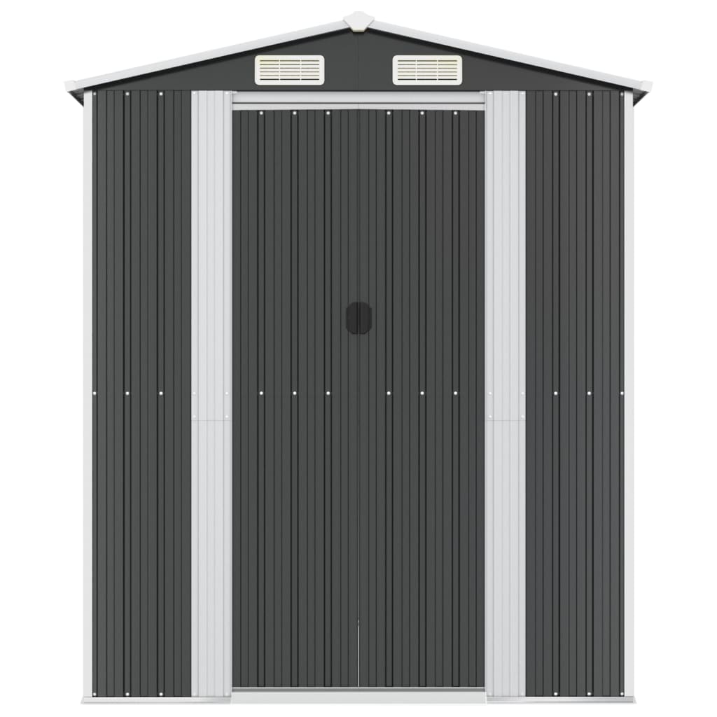 Garden Shed Anthracite 192x440x223 cm Galvanised Steel