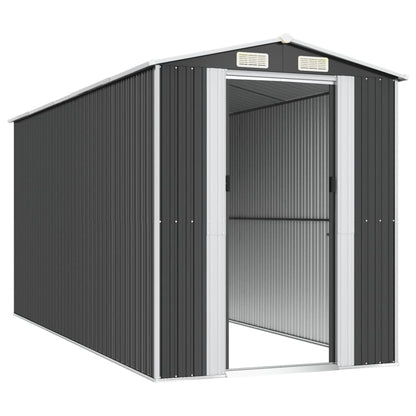 Garden Shed Anthracite 192x440x223 cm Galvanised Steel