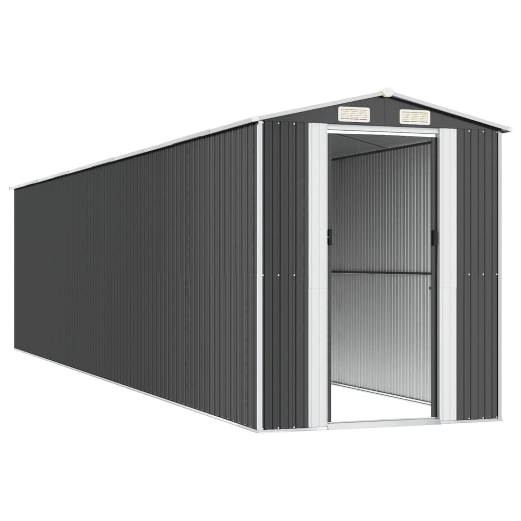 Garden Shed Anthracite 192x855x223 cm Galvanised Steel