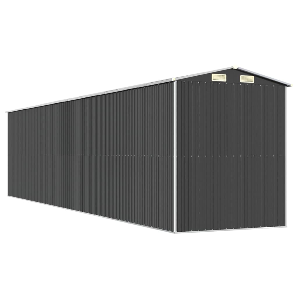 Garden Shed Anthracite 192x855x223 cm Galvanised Steel