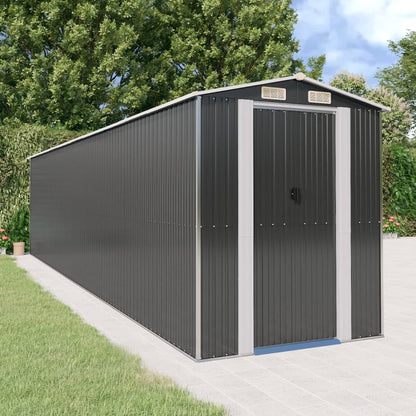 Garden Shed Anthracite 192x855x223 cm Galvanised Steel