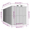 Garden Shed Dark Brown 192x440x223 cm Galvanised Steel