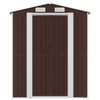 Garden Shed Dark Brown 192x689x223 cm Galvanised Steel