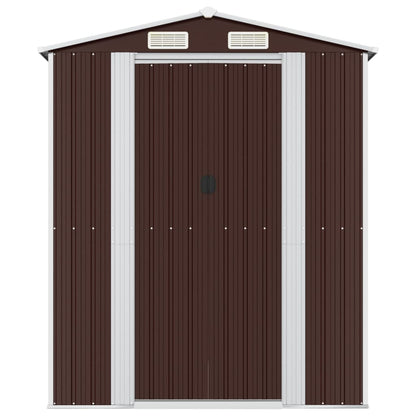 Garden Shed Dark Brown 192x1021x223 cm Galvanised Steel