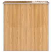 Garden Shed Light Brown 192x191x223 cm Galvanised Steel