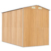 Garden Shed Light Brown 192x274x223 cm Galvanised Steel