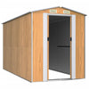 Garden Shed Light Brown 192x357x223 cm Galvanised Steel