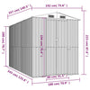 Garden Shed Light Brown 192x357x223 cm Galvanised Steel