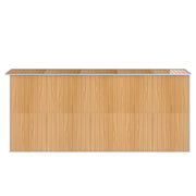 Garden Shed Light Brown 192x440x223 cm Galvanised Steel