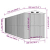 Garden Shed Light Brown 192x772x223 cm Galvanised Steel