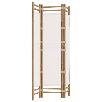 Folding 3-Panel Room Divider 47.2" Bamboo and Canvas