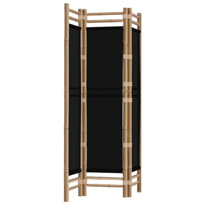 Folding 3-Panel Room Divider 47.2" Bamboo and Canvas