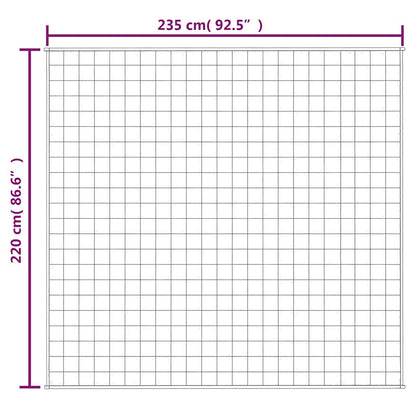 Weighted Blanket Grey 220x235 cm King 15 kg Fabric