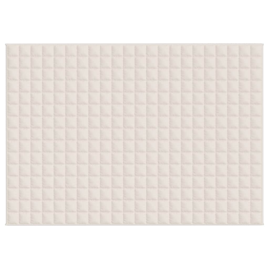 Weighted Blanket Light Cream 155x220 cm 11 kg Fabric