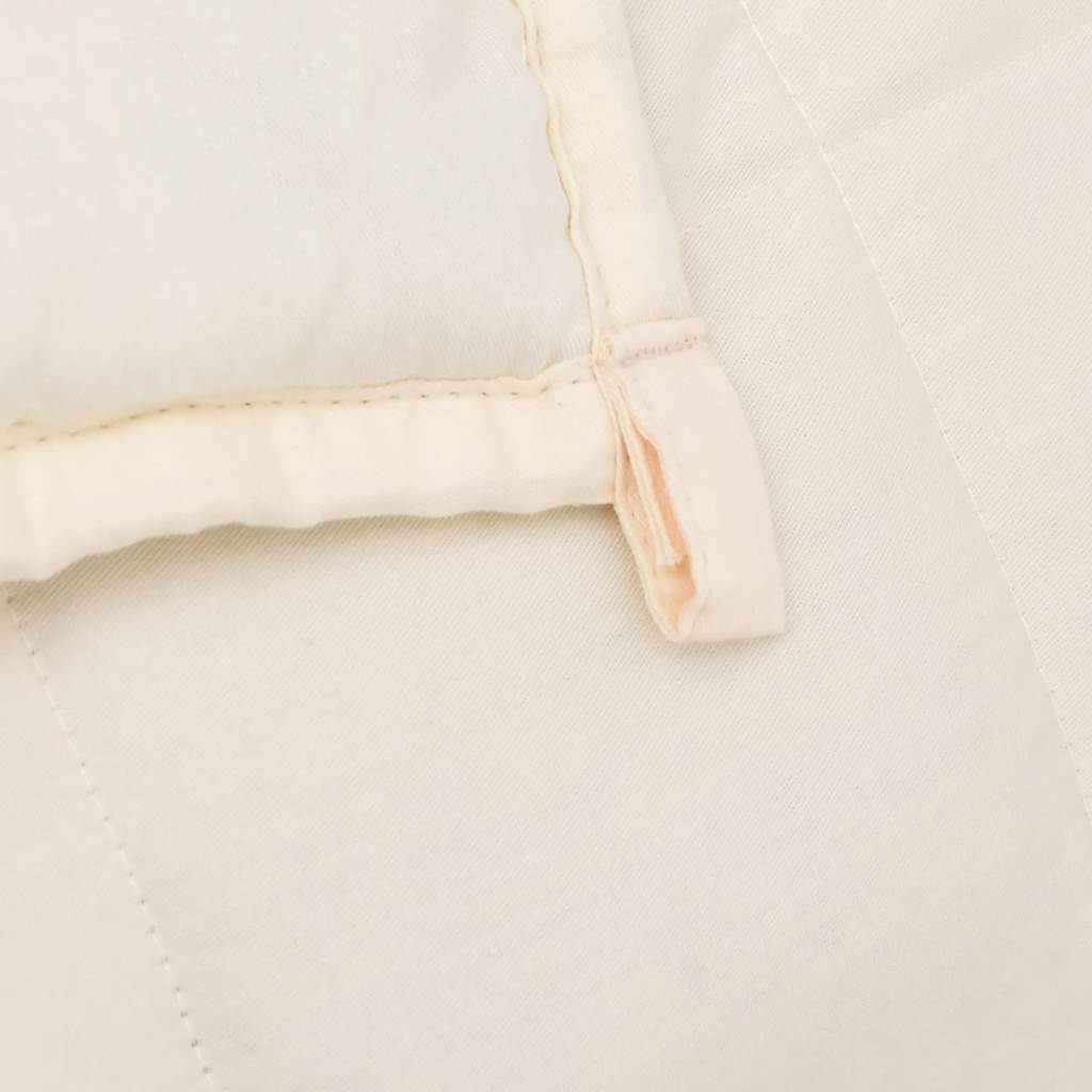 Weighted Blanket Light Cream 155x220 cm 11 kg Fabric