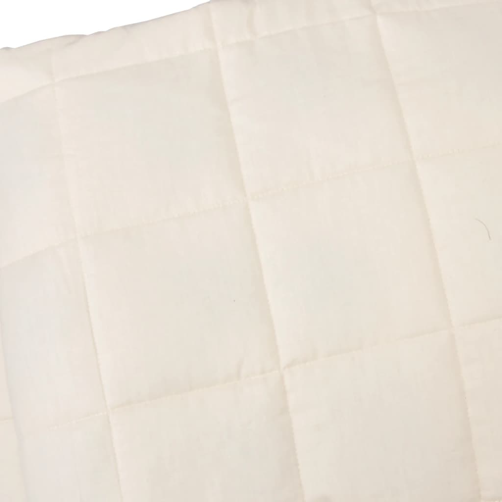 Weighted Blanket Light Cream 220x235 cm King 15 kg Fabric