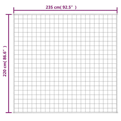 Weighted Blanket Grey 220x235 cm King 11 kg Fabric