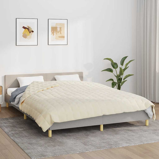 Weighted Blanket Light Cream 220x235 cm King 11 kg Fabric