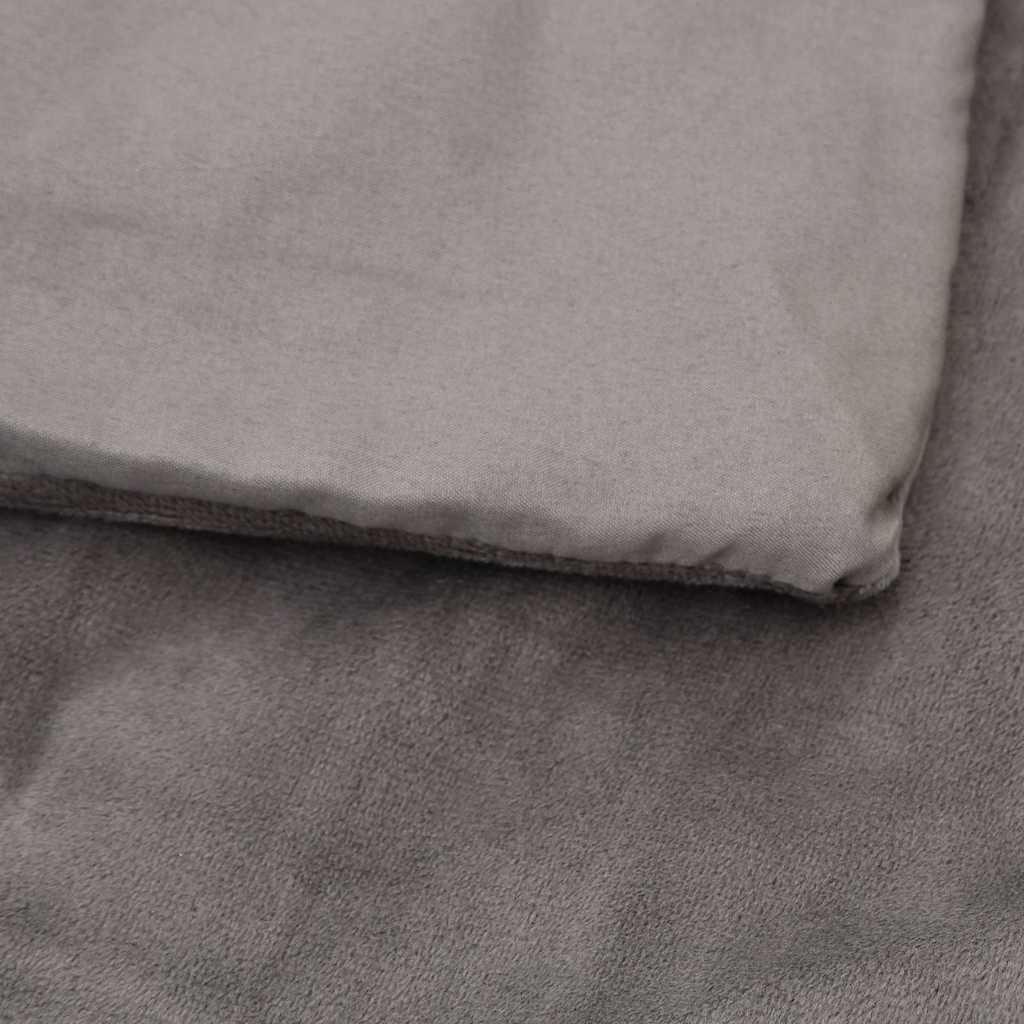 Weighted Blanket with Cover Grey 138x200 cm Single 10 kg Fabric