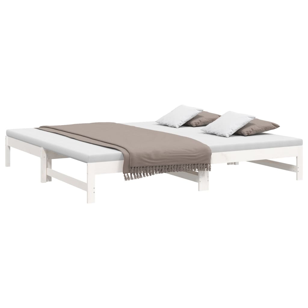 Day Bed | White | Solid pine wood | 2x | Expandable  | Day Bed