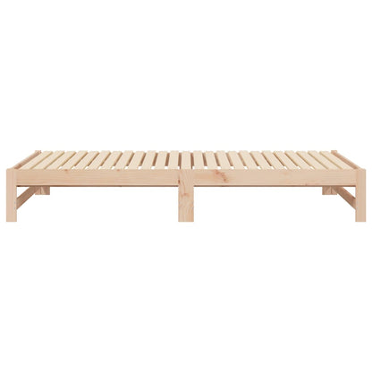 Day Bed | Natural Wood | Solid Pine Wood | Standard Double | Pull-Out