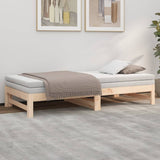 Pull-out Day Bed 2x(90x190) cm Solid Wood Pine