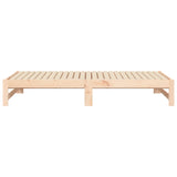 Pull-out Day Bed 2x(90x190) cm Solid Wood Pine