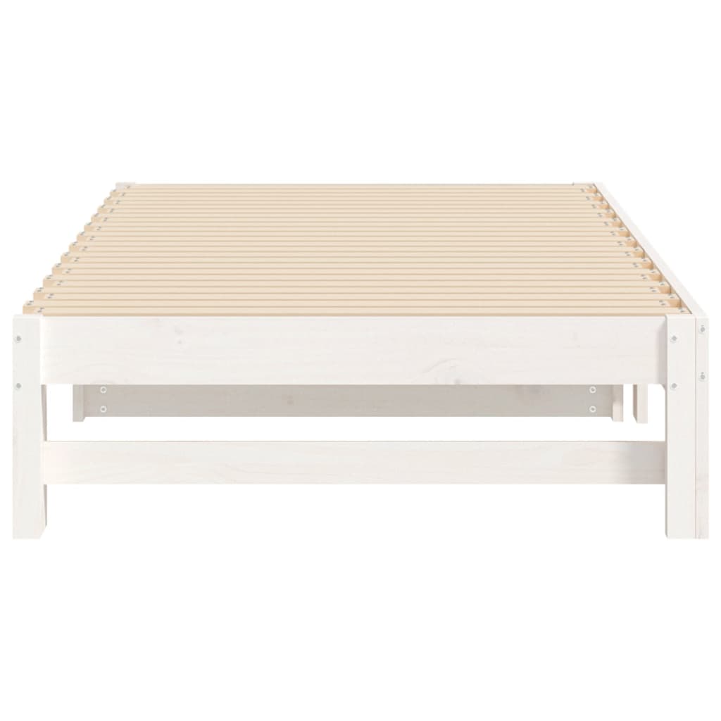 Day Bed | White | Solid pinewood | 2x | Extendable | Day Bed